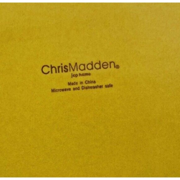 Chris Madden JC Penny CORVELLA GOLD  Emboss Scroll Stoneware Dinner Plate Set 4 - Picture 10 of 16